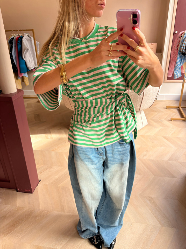T-shirt + foulard Maddie vert