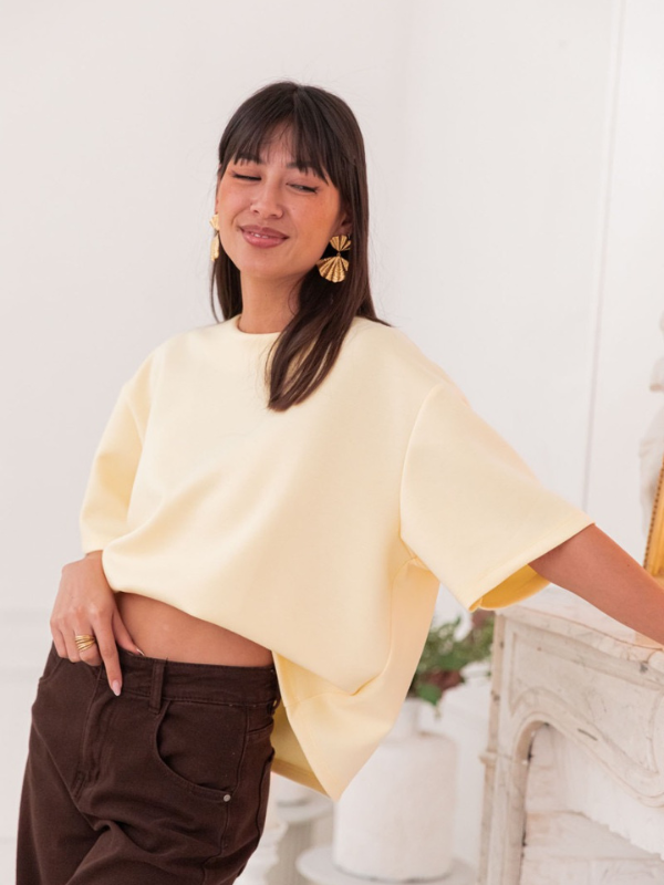 T-shirt Joy Jaune Pastel