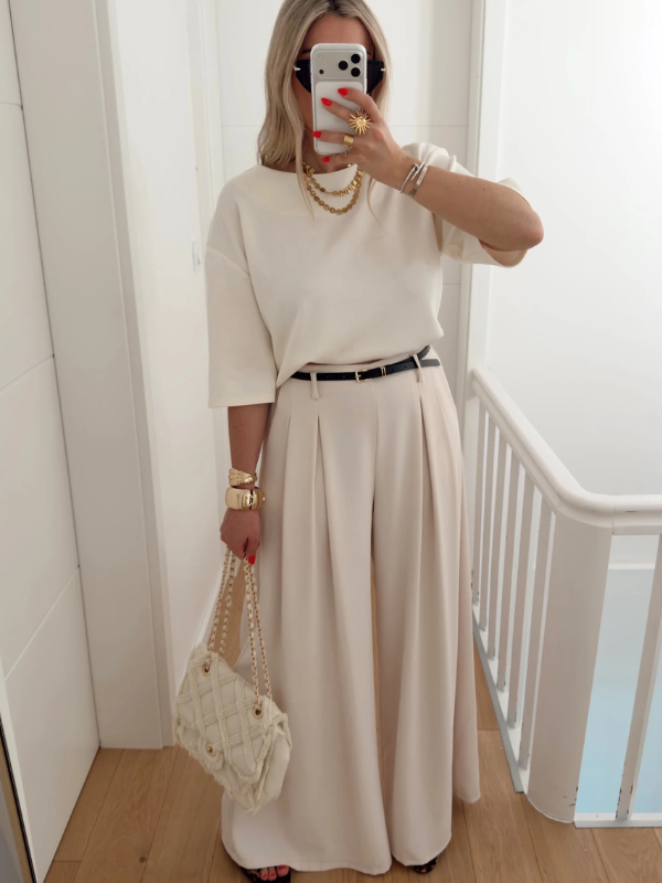 Pantalon Alma Écru