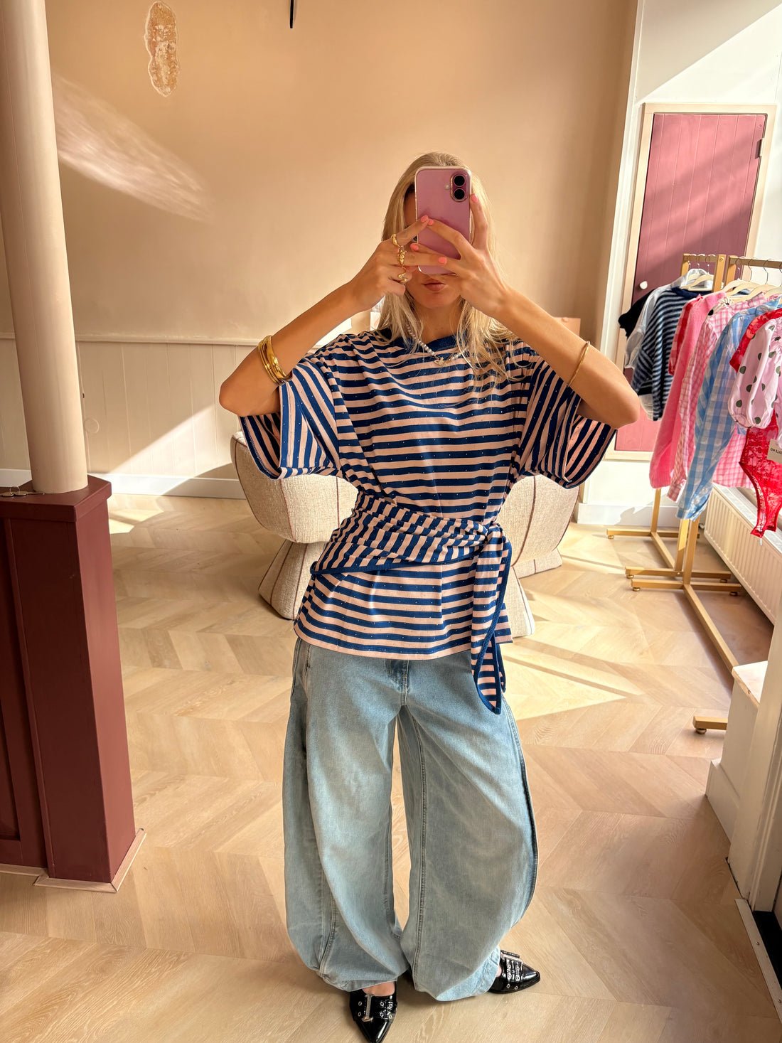 T-shirt + foulard Maddie bleu – Image 2