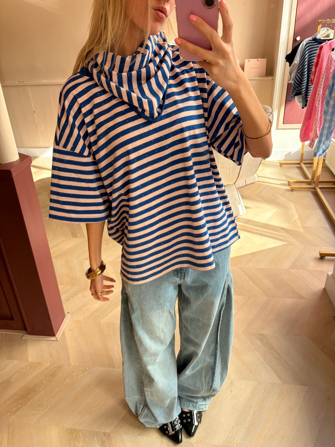 T-shirt + foulard Maddie bleu – Image 3