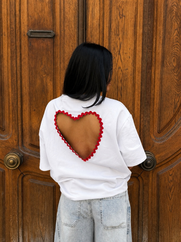T-Shirt Love Blanc