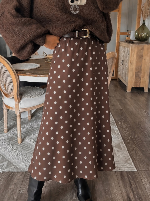 Jupe Polka Marron