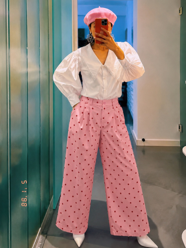 Pantalon Polka Rose