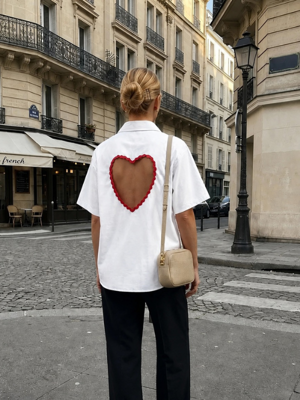 Chemise Coeur Blanche