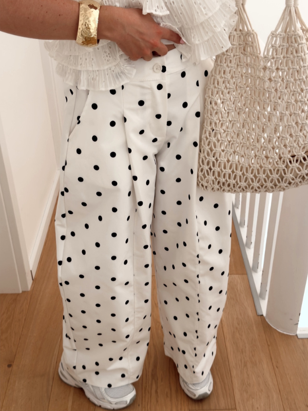 Pantalon Polka Blanc