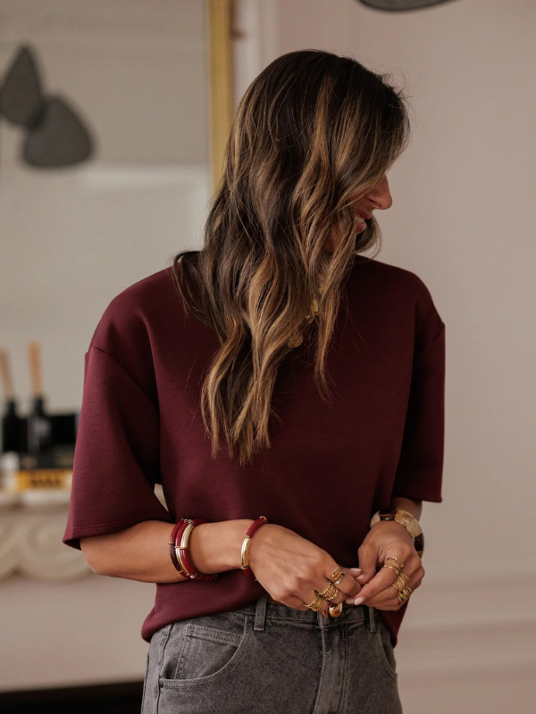 T-shirt Joy Bordeaux