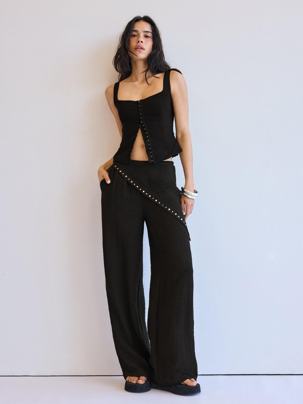 Pantalon Palazzo Noir