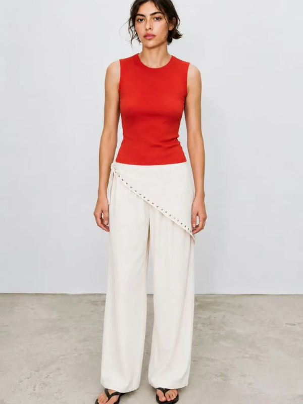 Pantalon Palazzo Ivoire