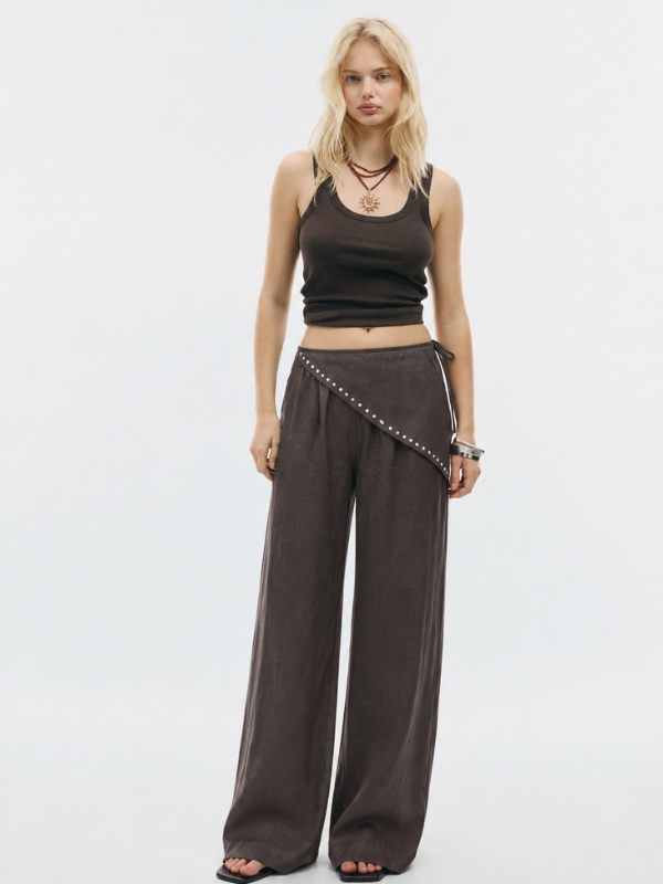 Pantalon Palazzo Choco