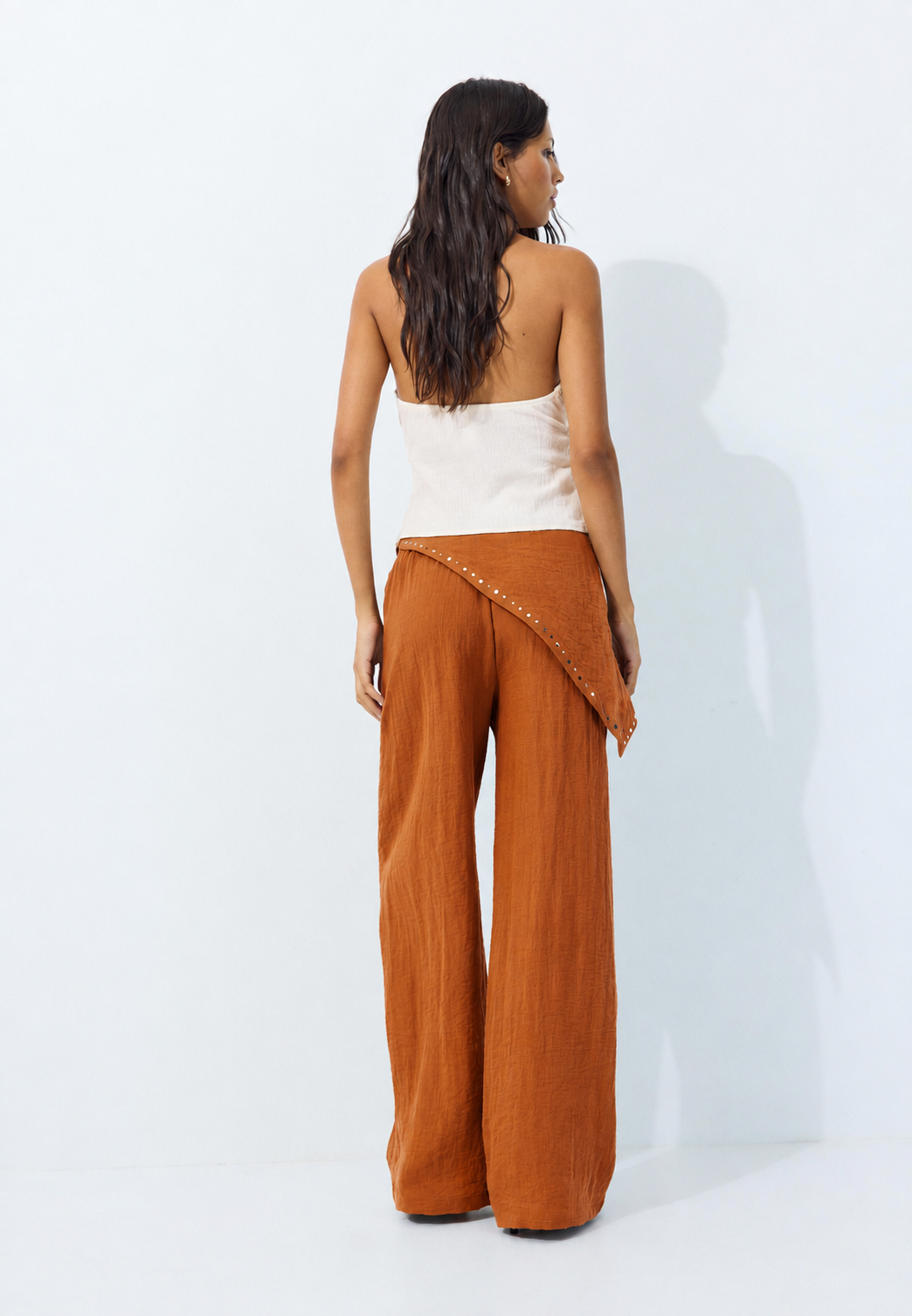 Pantalon Palazzo Camel – Image 5