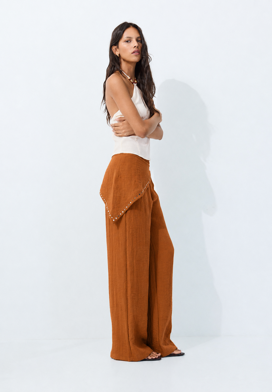 Pantalon Palazzo Camel – Image 4