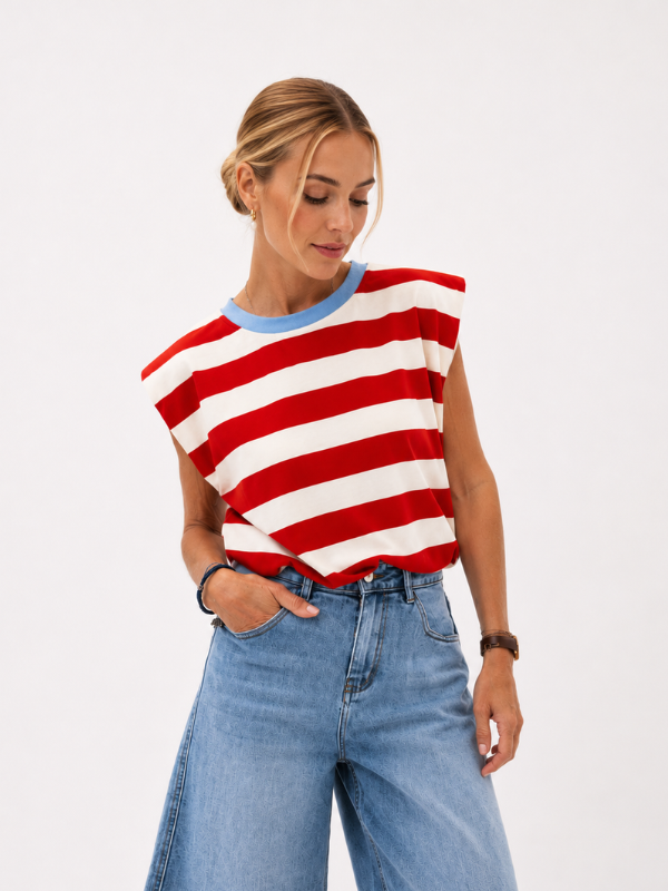 T-Shirt Marinière Rouge